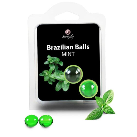 Palline brasiliane menta set 2 palline