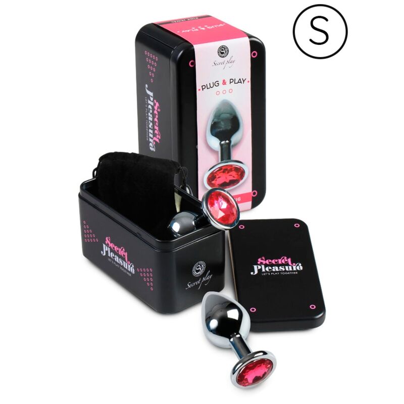 Plug secretplay anal alluminio fucsia 7cm