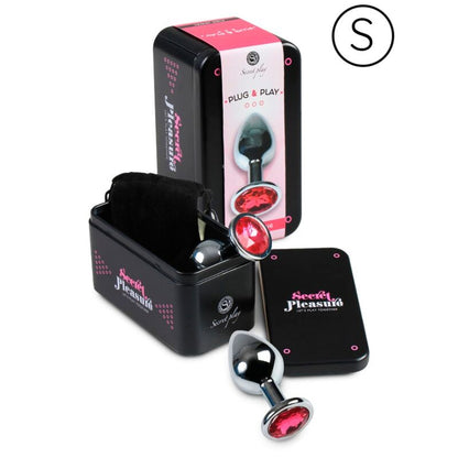 Plug secretplay anal alluminio fucsia 7cm