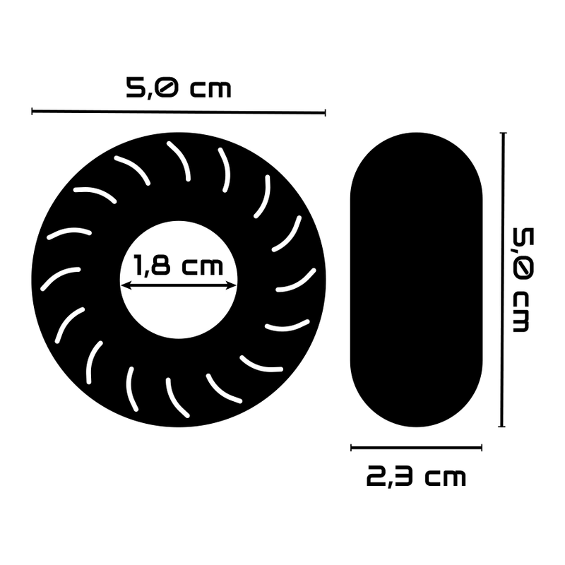 Bague super souple résistante alimentation 5cm pr08 noir