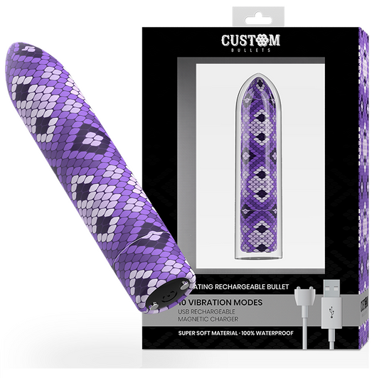 Custom bullets rechargeable snake purple magnetic bullet 10v