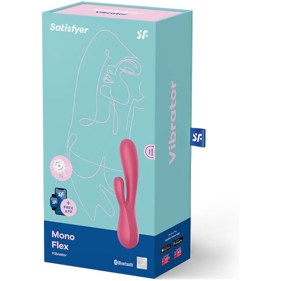 Vibratore rabbit - Satisfyer Mono flex rosso con app