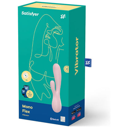 Vibratore rabbit - Mono flex rosa con app