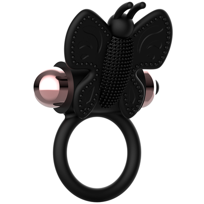 Anneau vibrant Coquette Butterfly Noir/Or
