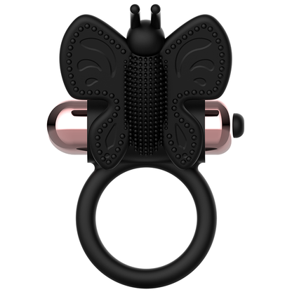 Anneau vibrant Coquette Butterfly Noir/Or