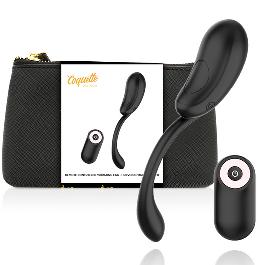 Ovetto vibrante Coquette con telecomando nero