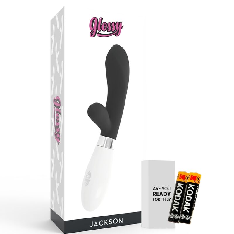 Vibratore Rabbit Glossy Jackson Nero/Bianco