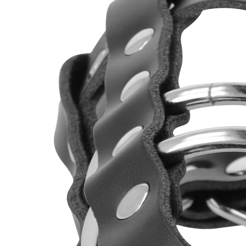 Darkness leather chastity cage