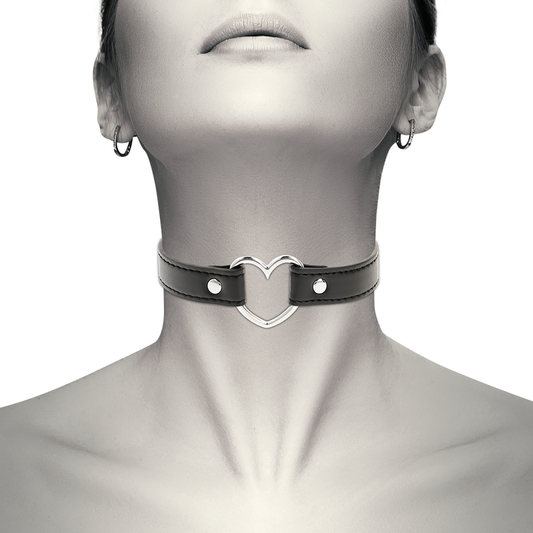 Coquette collar cuero vegano accesorio woman corazÓn