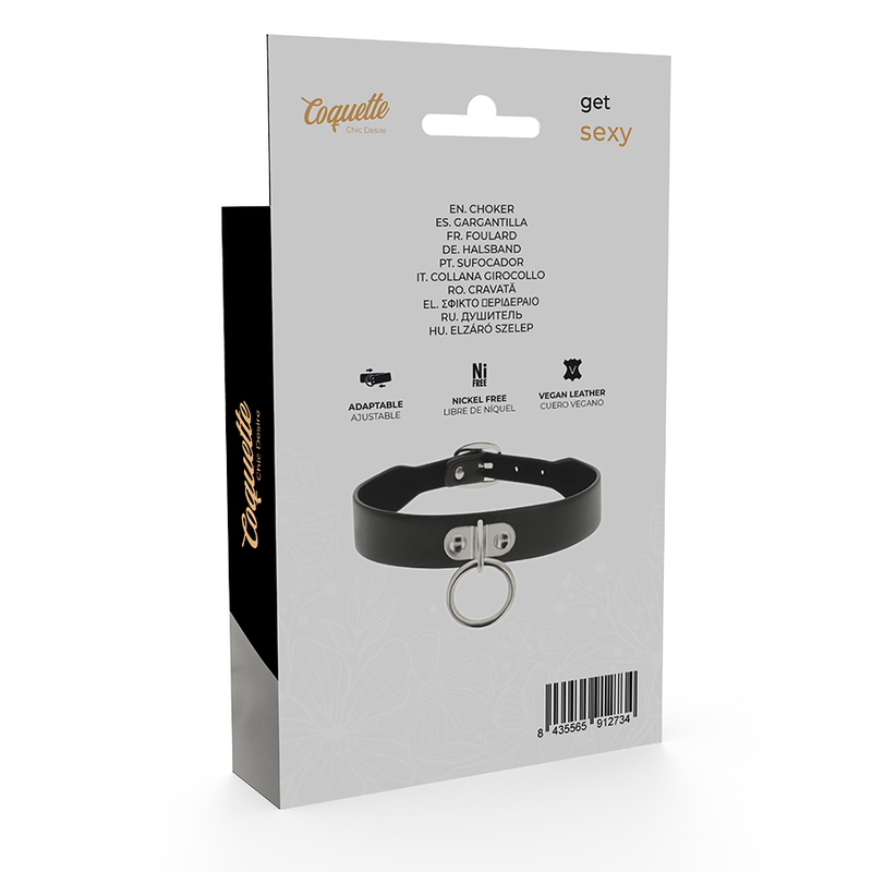 Coquette collar cuero vegano accesorio woman fetish
