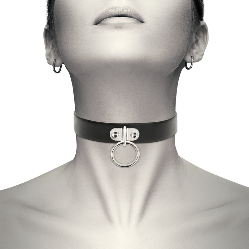 Coquette collar cuero vegano accesorio woman fetish
