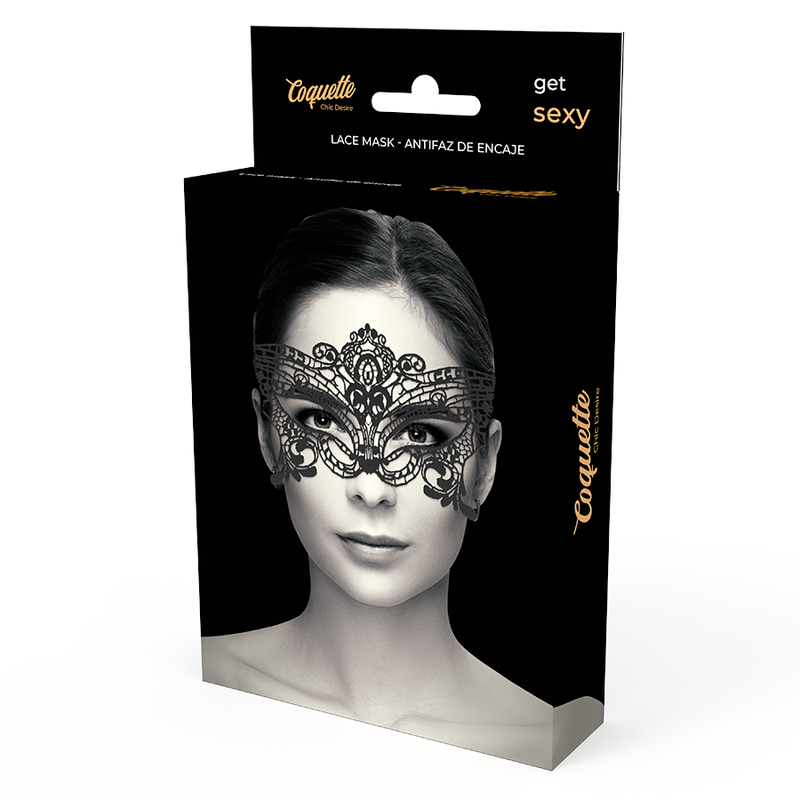 COQUETTE CHIC DESIRE - GRAND MASQUE EN DENTELLE NOIRE
