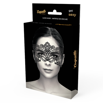COQUETTE CHIC DESIRE - GRAND MASQUE EN DENTELLE NOIRE