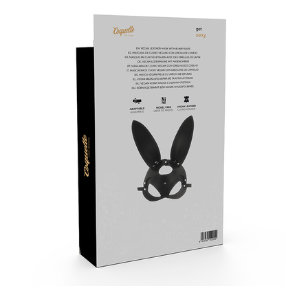 COQUETTE CHIC DESIRE - MASQUE VÉGÉTALIEN EN CUIR AVEC OREILLES DE LAPIN