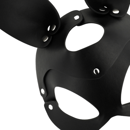 COQUETTE CHIC DESIRE - MASQUE VÉGÉTALIEN EN CUIR AVEC OREILLES DE LAPIN