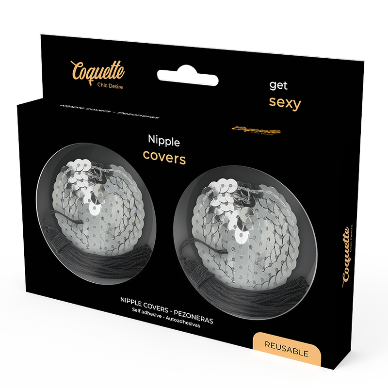 Coquette chic desire cubre pezones silver