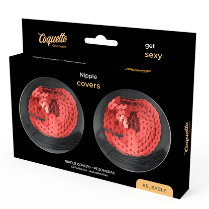 Coquette chic desire cubre pezones rojo
