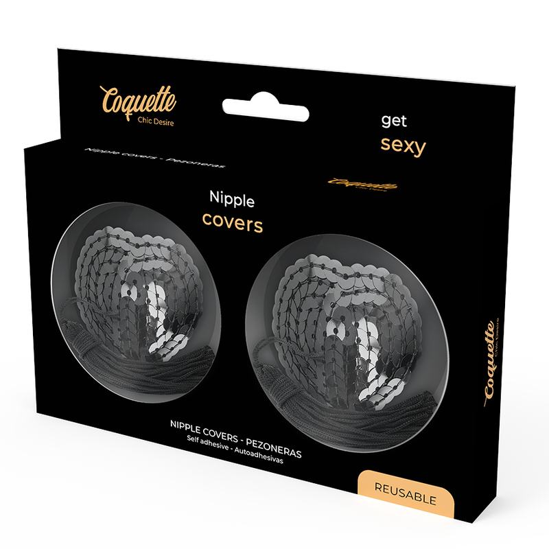 Coquette chic desire cubre pezones negro