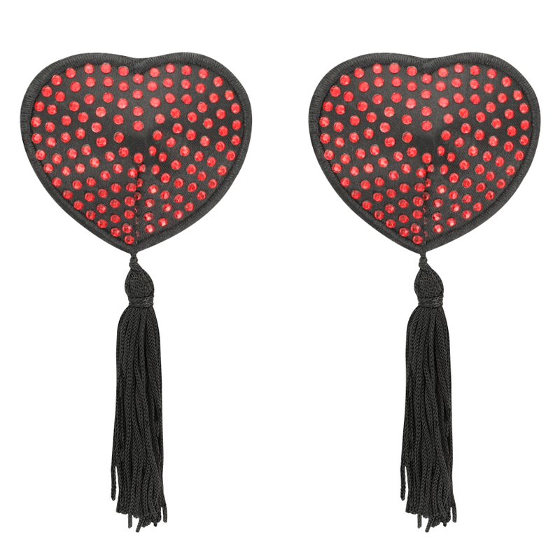 Coquette chic desire cubre pezones rojo / negro