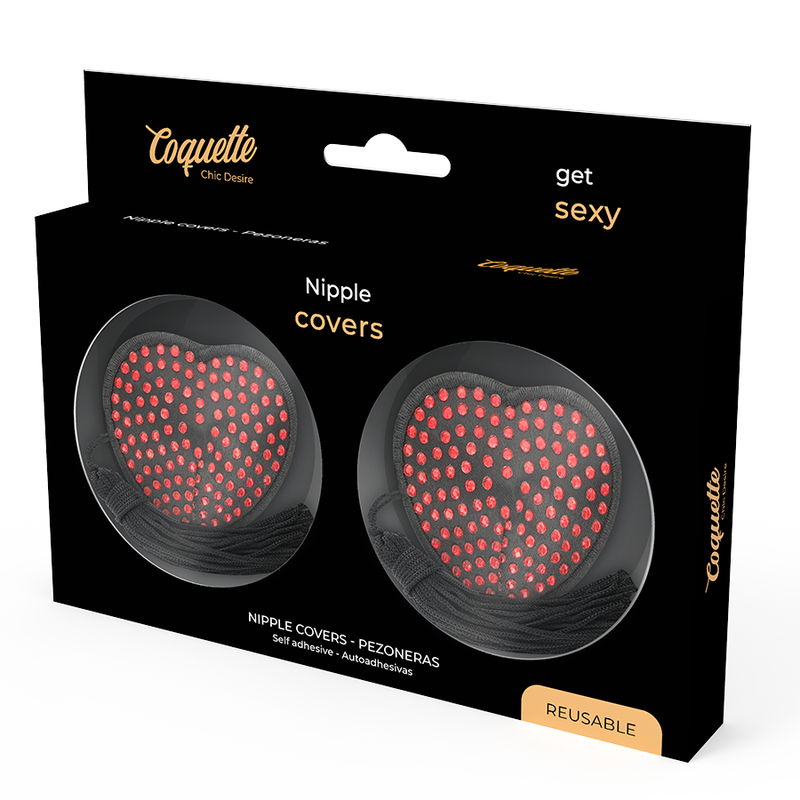 Coquette chic desire cubre pezones rojo / negro