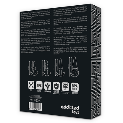 Anal Toys Addicted Toys Set 4 Pieces Nero