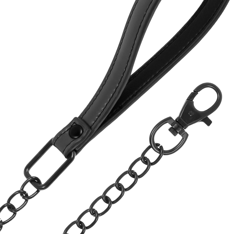 Collare Fetish submissive con catena nero