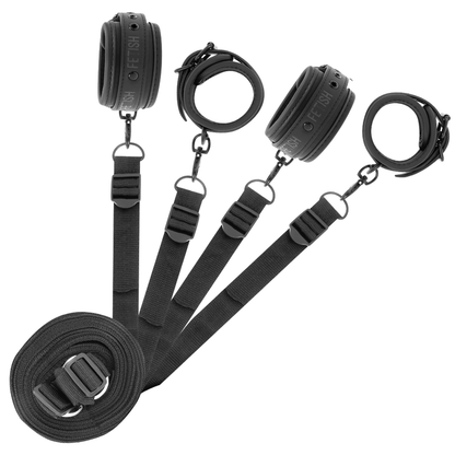 Attrezzature e corde Fetish submissive set letto polsiere e cavigliere