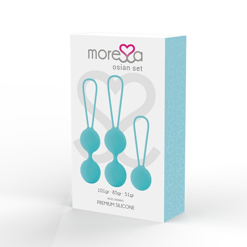 Palline vaginali Moressa Osian set turchese
