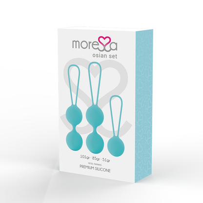 Palline vaginali Moressa Osian set turchese