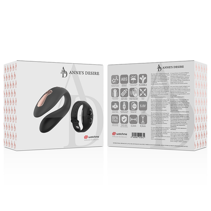Vibratore telecomandato Anne s desire dual pleasure con oroologio nero