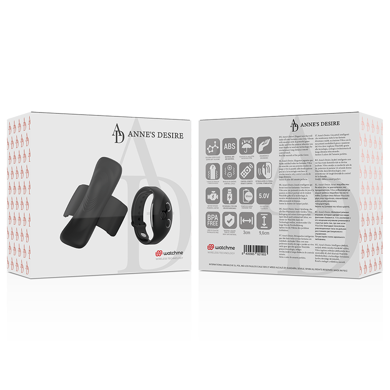 Vibratore telecomandato Anne's desire panty pleasure con orologio nero