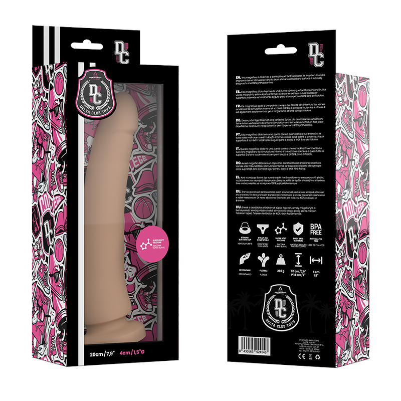 Delta club toys gode en silicone médical naturel 20 x 4cm