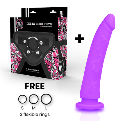 Strap-on dildo Delta club viola 20 cm