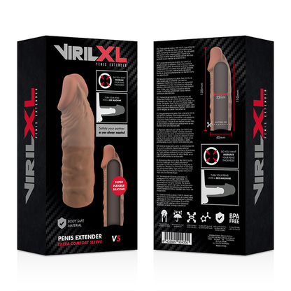 Virilxl extension de pene liquid silicone v5 marron