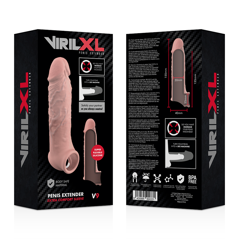 Virilxl extension de pene liquid silicone v9 natural