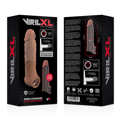 Virilxl extension de pene liquid silicone v9 marrÓn
