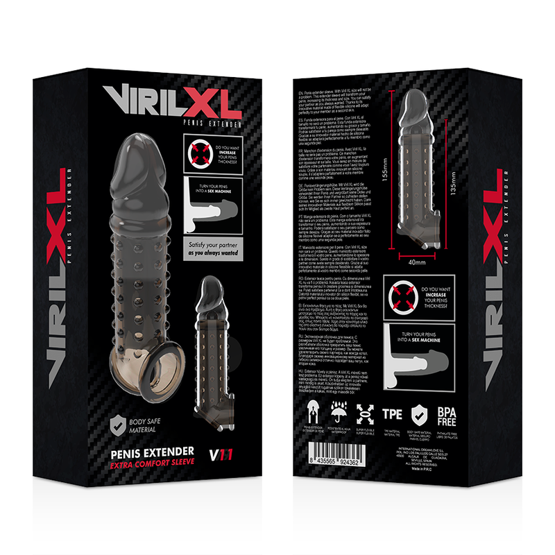Virilxl rallonge et gaine de pénis v11 noir