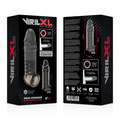 Virilxl rallonge et gaine de pénis v11 noir