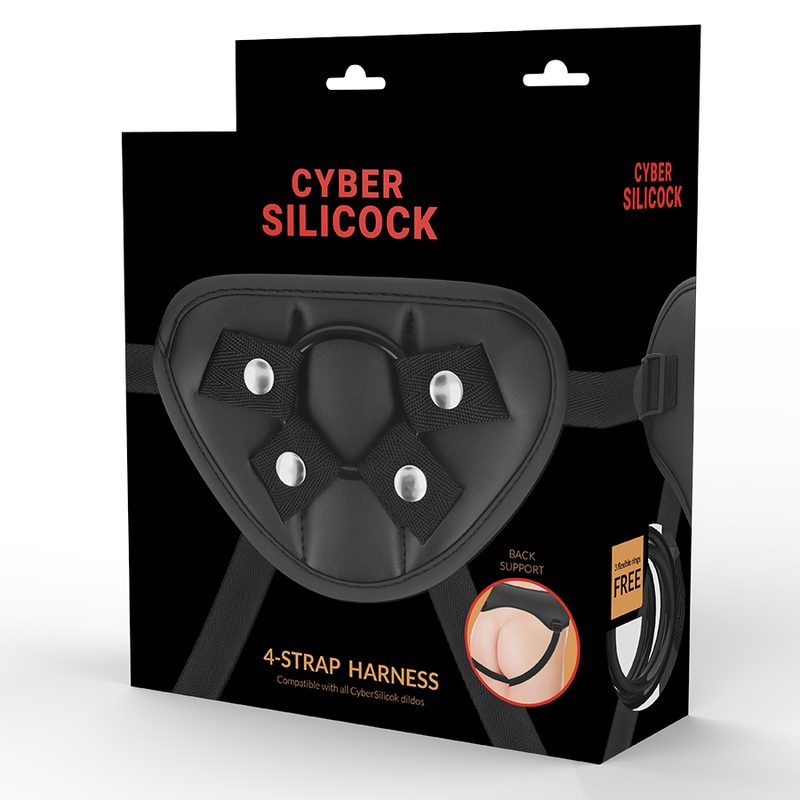 Godemichet à sangle Cyber Silicock Harnais et anneaux réglables