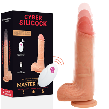 Dildo Realistico Cyber Silicock Master Huck Up & Down con Telecomando Carne