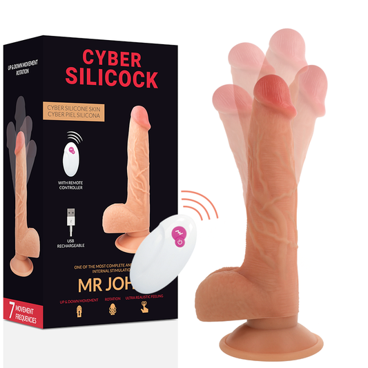 Vibratore telecomandato - Cyber silicock realistico mr john up and down