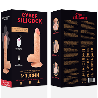 Vibratore telecomandato - Cyber silicock realistico mr john up and down