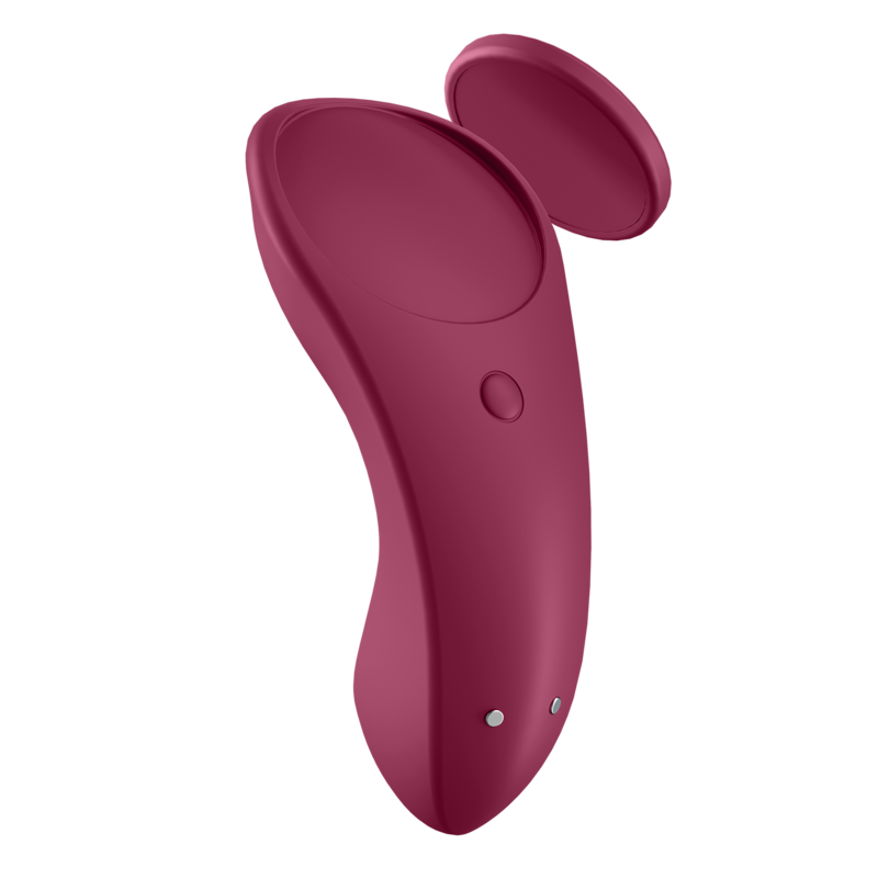 Vibratore clitoride - Satisfyer Secret Sexy panty con app bordeaux