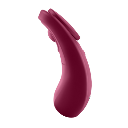 Vibratore clitoride - Satisfyer Secret Sexy panty con app bordeaux