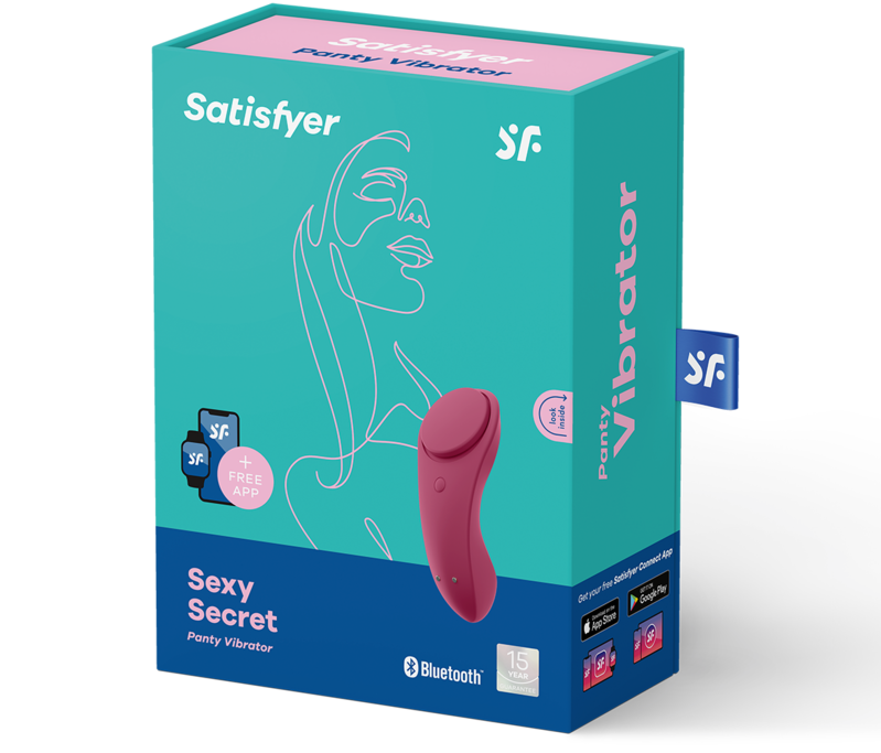 Vibratore clitoride - Satisfyer Secret Sexy panty con app bordeaux