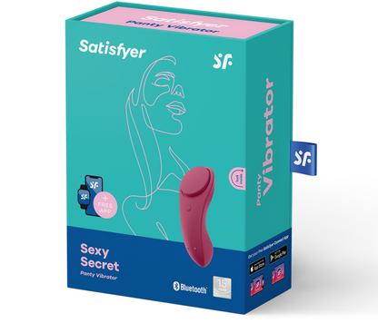 Vibratore clitoride - Satisfyer Secret Sexy panty con app bordeaux