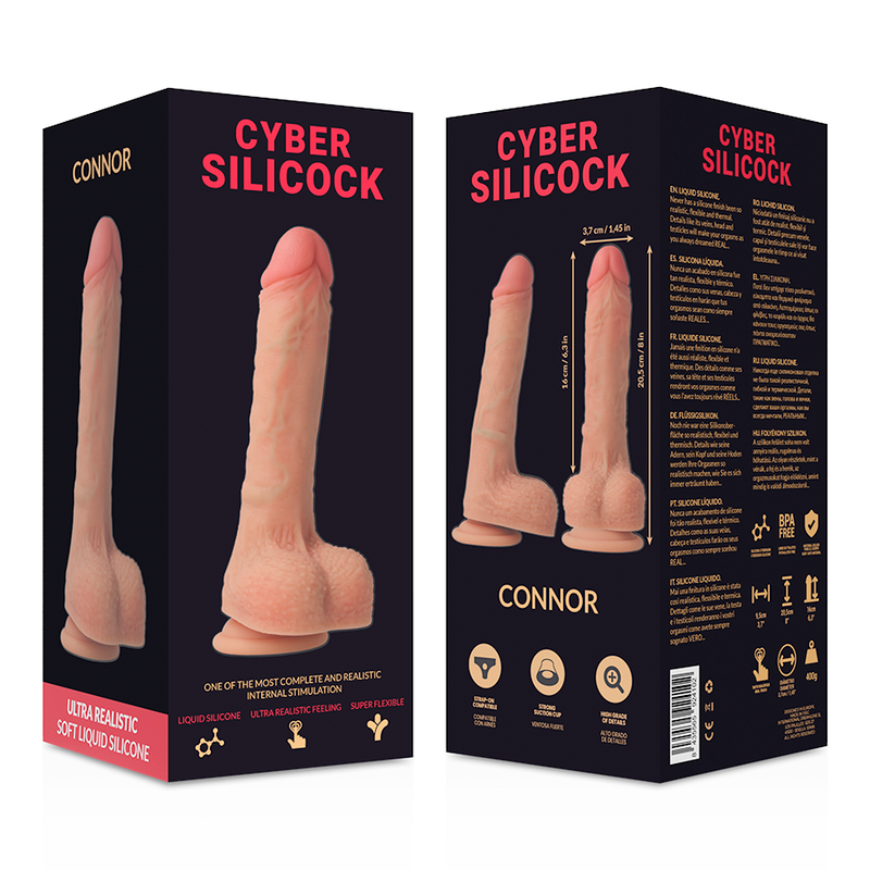 Cyber silicock  connor realistico silicona liquida 20.5cm
