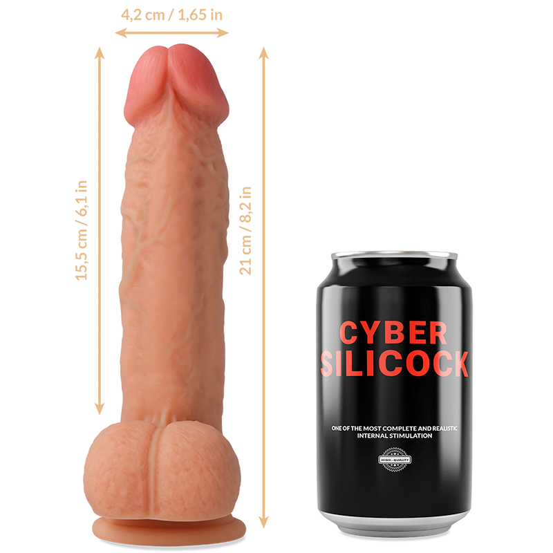 Cyber silicock saul realistico silicona liquida 21 cm