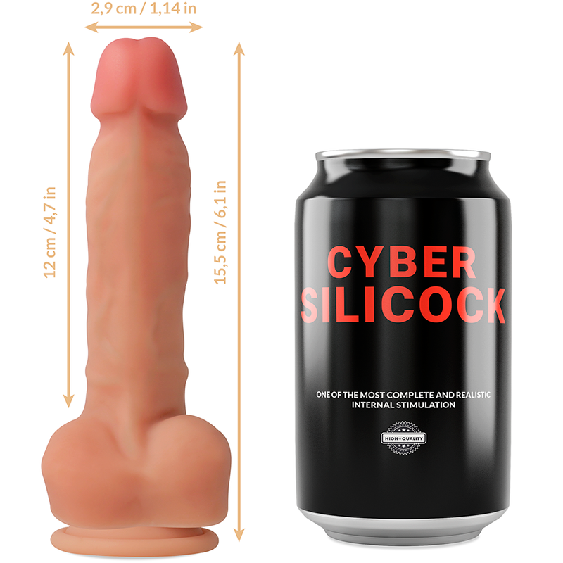 Cyber silicock  ansel realistico silicona liquida 15.5cm