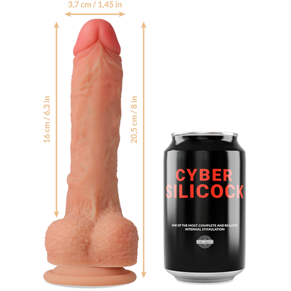 Strap-on dildo Cyber silicock 20, 5 cm colore carne